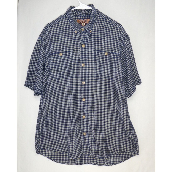 Other - Duluth Trading Shirt Mens Sz L Button Down Short Sleeve Plaid Lightweight